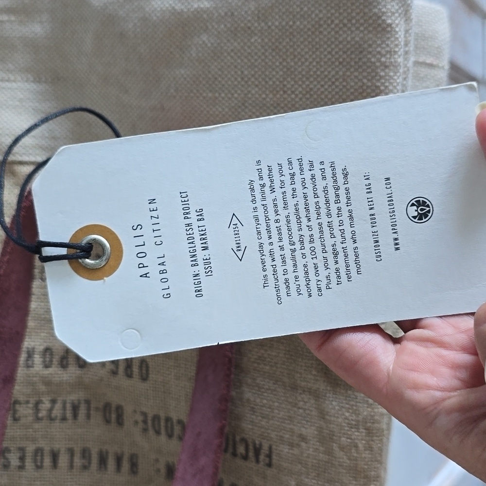 NWT Apolis Market Bag - Picture 10 of 13
